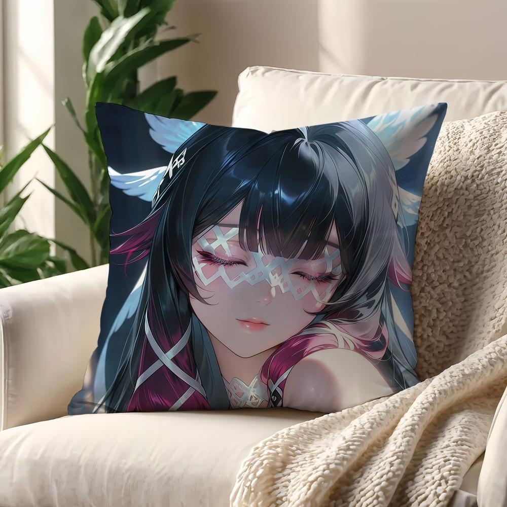 GGenshin Columbina Impact cushion cover For Pillow Printing Sofa Decoration Home Car Room Coffee Shop Office Nordic Simplicity
