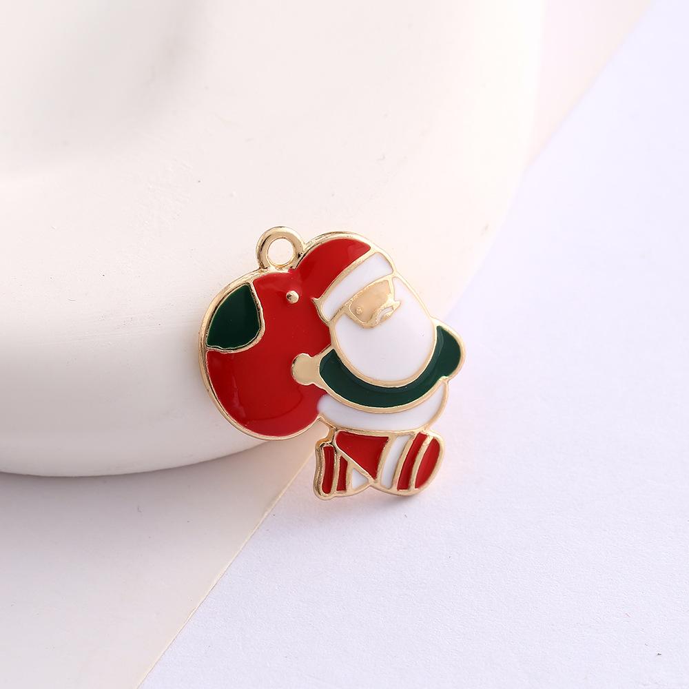 Alloy Drip Cartoon Santa Snowman Bells Diy Bracelet Pendant Pendant Accessories