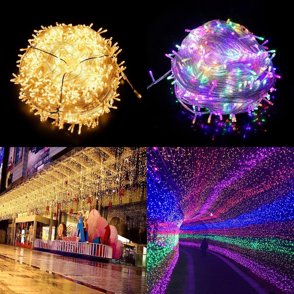 200 20m Led Christmas Lights Indoor And Outdoor 8mode Waterproof Lights Fairy