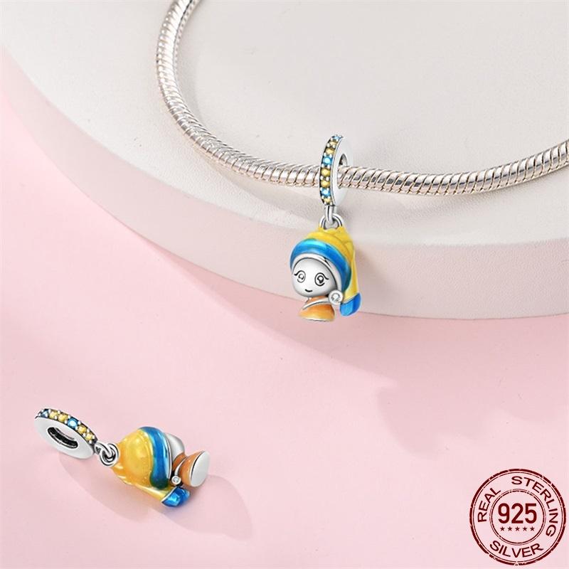 100% Real Copper Artist Series Pendant Charms Fit Original 3Mm Pan Bracelet For Women Birthday Fine Jewelry Gift