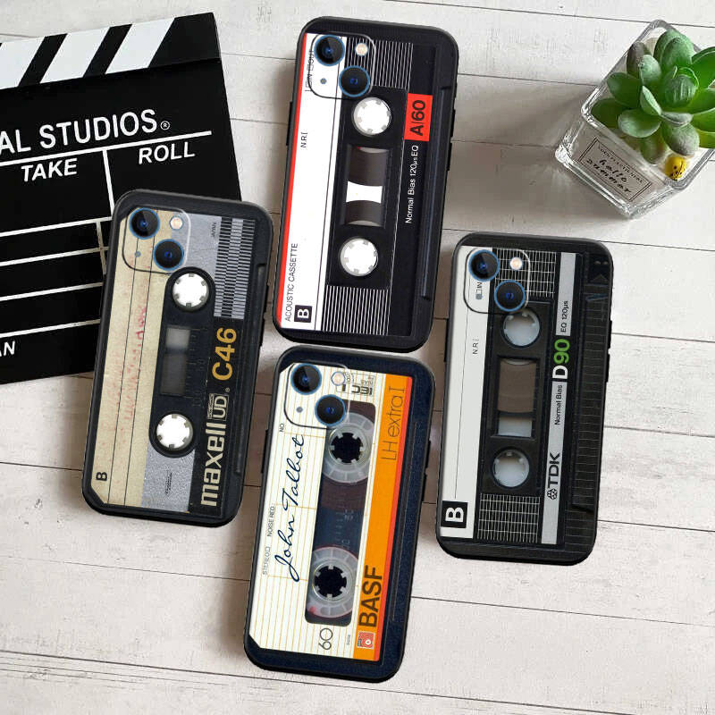 MH3 Vintage Boombox Tape Phone Shell Case for iPhone 7 8 11 12 13 14 15 16 17 16E XS Pro Max XR X SE Air