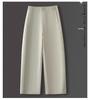 Women's Khaki High-Waisted Cropped Wide-Leg Pants - Petite, Spring/Autumn 2026