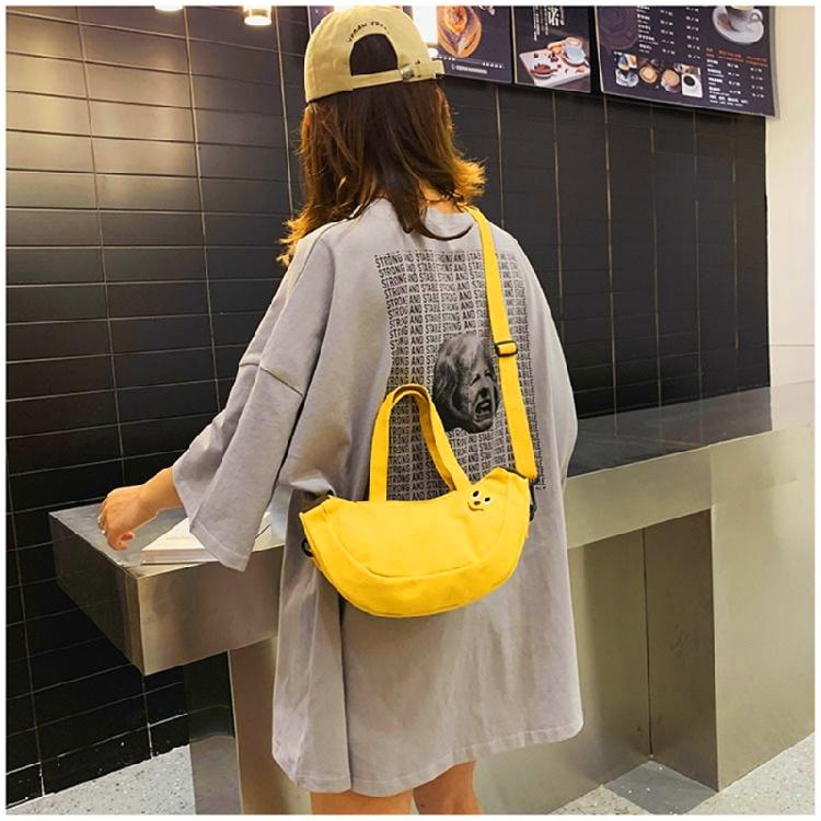 All-matching Canvas Handbag for Women Shoulder Bag Lovely Banana Crossbody Bag