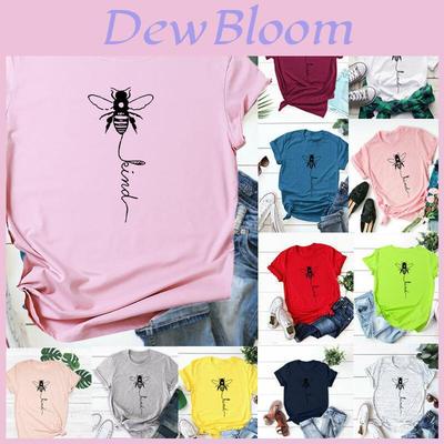 Women's Bee Printed Crew Neck T-shirts Featuring Soft Cotton Fabric For Comfort