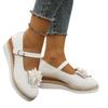 Plus Size Shoes for Women 36-44 Autumn Fashion Platform Wedges Buckle Strap Flats Shoes Zapatos De Mujer with Flower Footwear