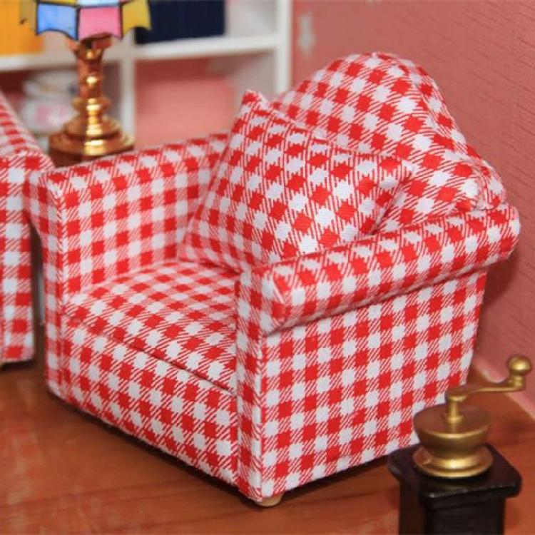 1:12 Scale Sofa Lounge Simulation Armchair Furniture for Pretend-Play Dollhouse