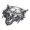 Fierce Wolf Head Wall Art Wrought Iron Roaring Wolf Wall Hanging Decoration for Living Room Bedroom Office