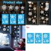 Weihnachts-Schneeflocken Statisch Haftende Fensteraufkleber PVC Für Feiertagsdekoration Set von Drei