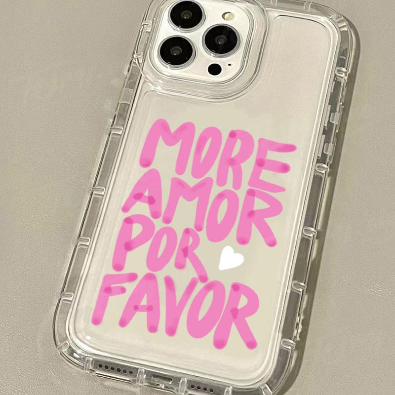 

Цветной чехол More Amor Por Favor для iPhone 16 15 14 13 12 11 Pro Max XS X XR 8 7 Plus SE 2020 Противоударный Прозрачный Силиконовый Чехол For iPhnoe 13