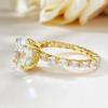 14K Gold Lab Diamond Ring 100% Real 925 Silver Engagement Wedding Band Rings for Women Bridal Promise Jewelry Gift