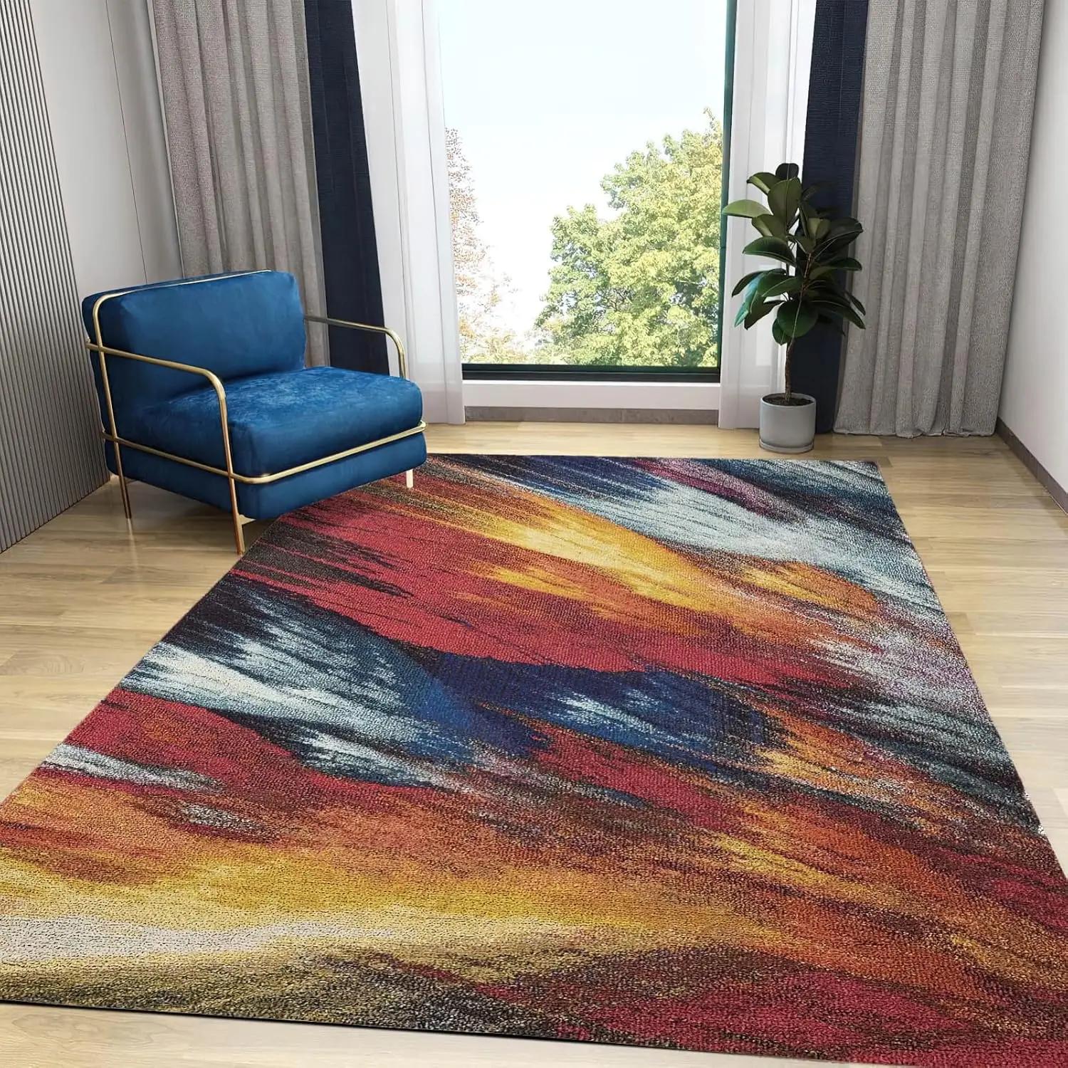 

Абстрактный ковер из хрустального бархата – Пятноустойчивый, простой в уходе ковер для гостиной, для дивана и журнального столика, прикроватный для спальни 60*90cm