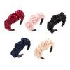 Hair Hoop 3D Rose Flower Decor High Elasticity Wide Headband Women Versatile Headband Daily Party Outing Hair Accessories