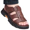 Top Layer Cowhide Sandals Men's Genuine Leather Cowhide Summer New Anti Slip Beach Shoes Driving Slippers
