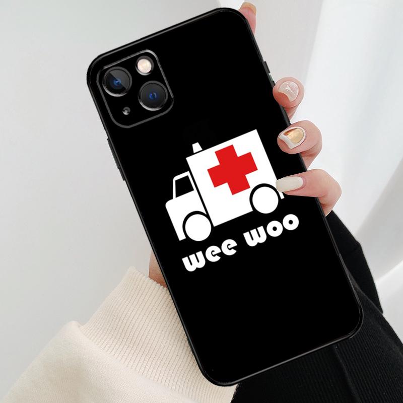 Wee Woo Ambulance Phone Case For iPhone 17 Pro Max 14 13 12 11 15 16 Pro Max Mini 16 15 Plus 16e 17 Air Cover