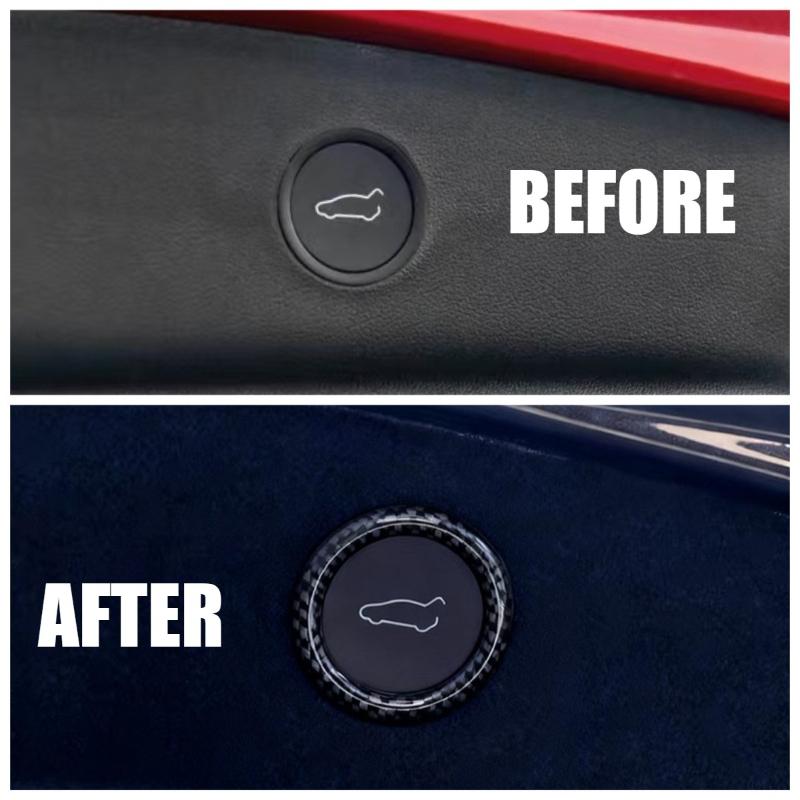 Car Trunk Switch Button Cover Ring Interior Modification Accessories Decorative Sticker For Model Y MODEL 3 2019-2025