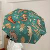 1pc Lizards and Nature Automatic Folding Umbrella - Portable Collapsible Design, 8-Rib Iron Frame, Casual Outdoor Accessory yy251215203