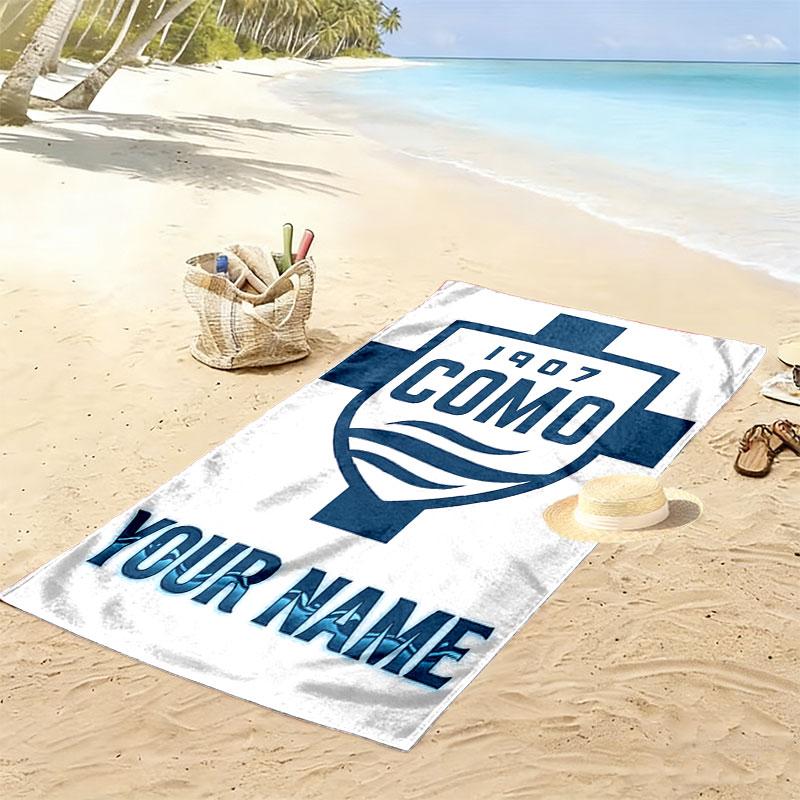 Custom Como Print Beach Towel, Large Soft Quick Dry Towel for Beach Camping Swimming
