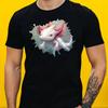 T-Shirt Herren Axolotl Motiv Baumwolle Größe S bis 5XL