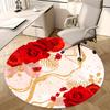 Elegante Rote Rose Stuhlmatte Luxuriöses Florales Design für Wohnkultur, Büroteppich, Wohnzimmergeschenk, Schlafzimmerboden