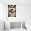Vintage Wickenburg Arizona Metal Tin Sign Western Cowboy Horse Desert Art for Man Cave Bar Home Decor
