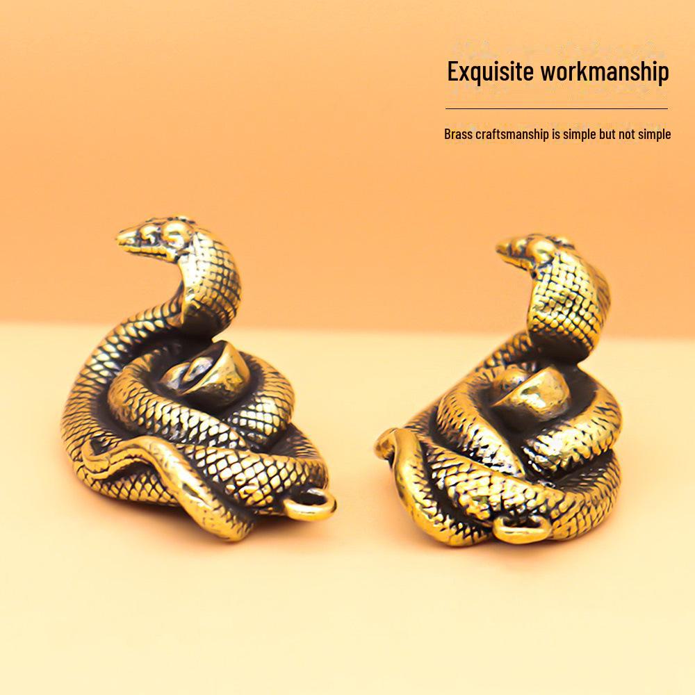 Yuanbao Snake Keychain DIY Accessories - Dragon Boat Festival Pendant, Jinbang Name Luxury Gift