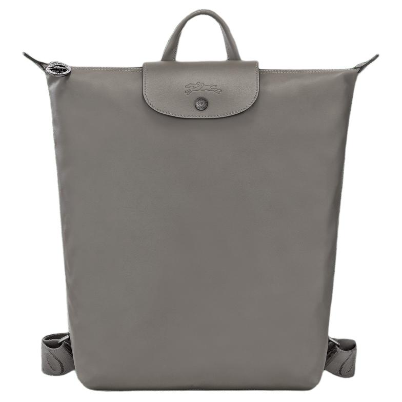 

Longchamp Le Pliage Xtra Textured Logo Adjustable Wide Shoulder Strap Leather Backpack Medium Unisex backpack Dove-Grey 10287987P55 Basic Set (Bag+Dust Bag)