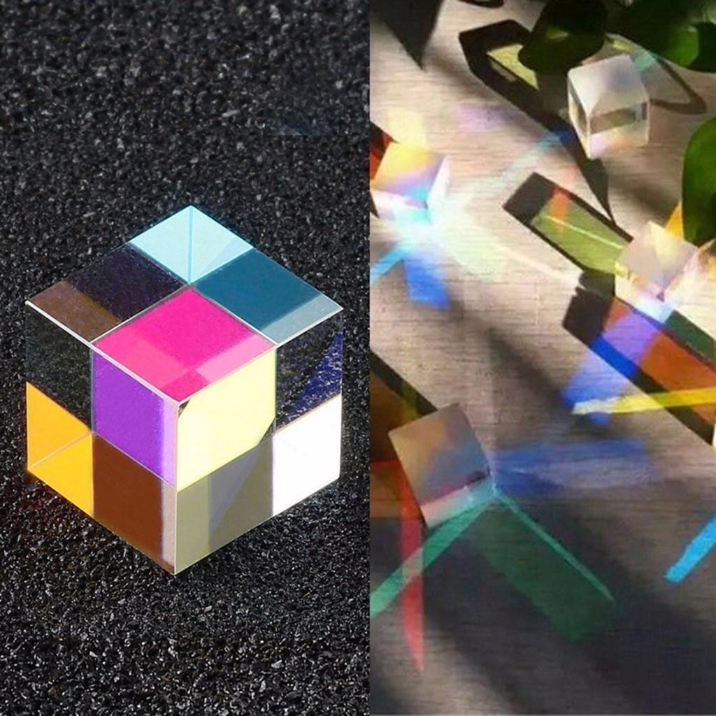 Glass Optical Triple Prism Physics Spectroscope Light Spectrum 303030mm Xcube