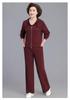 Mom's Spring 2026 Casual Two-Piece Sportswear: Stylish Jacket & Sweatshirt Set for Middle-Aged and Elderly Women