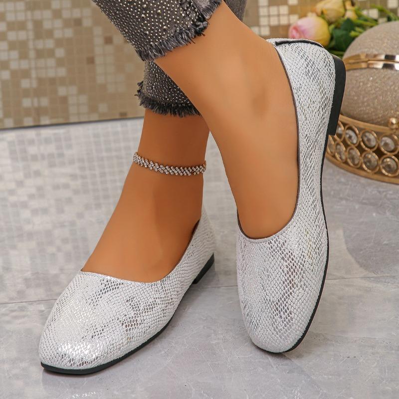 Flat Square-toe Retro Flat Large-size Single Shoes