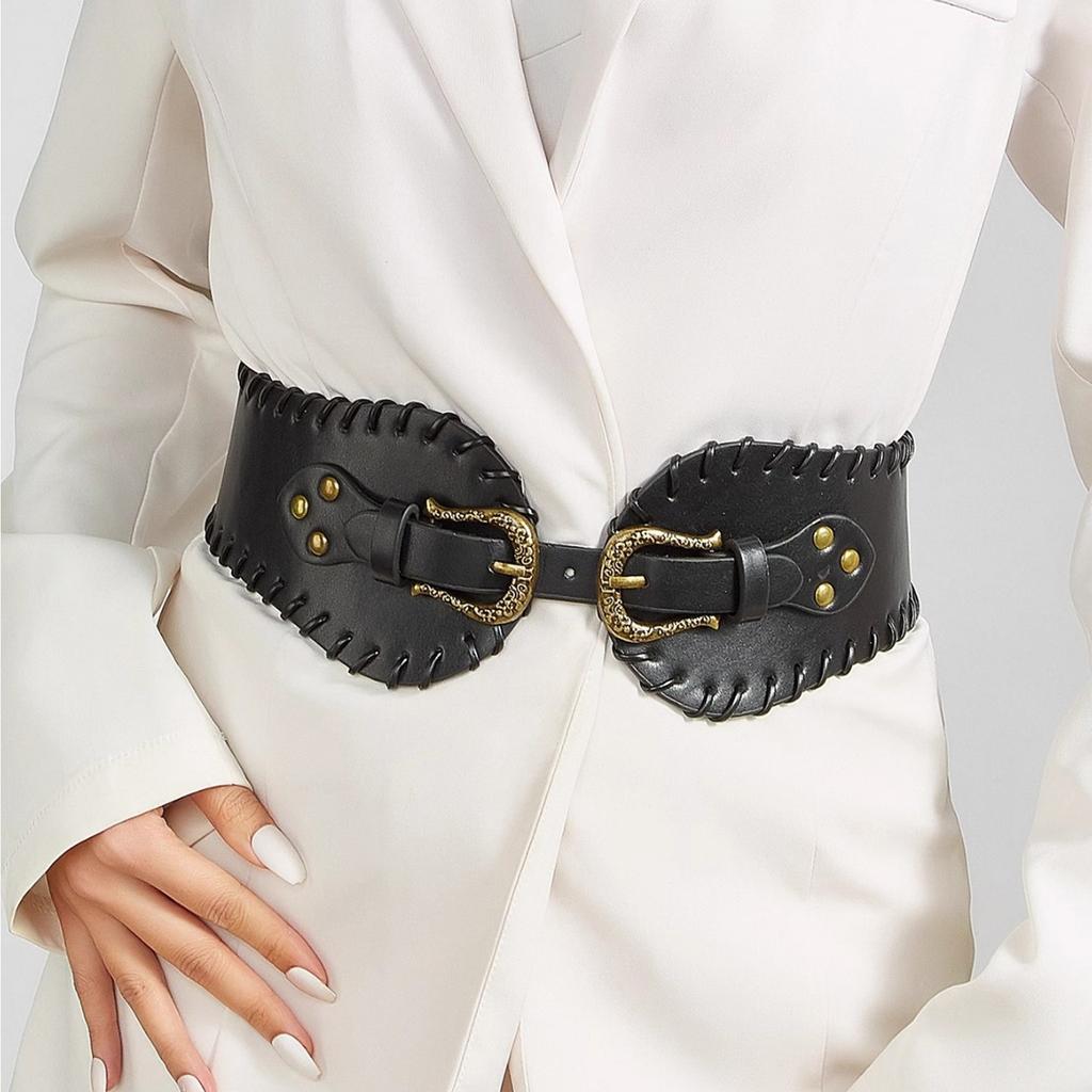 Vintage Waist Belt Elastic Sash for Women Fashionable Waistband Waist Ornament Jewelry for Parties and Weddings