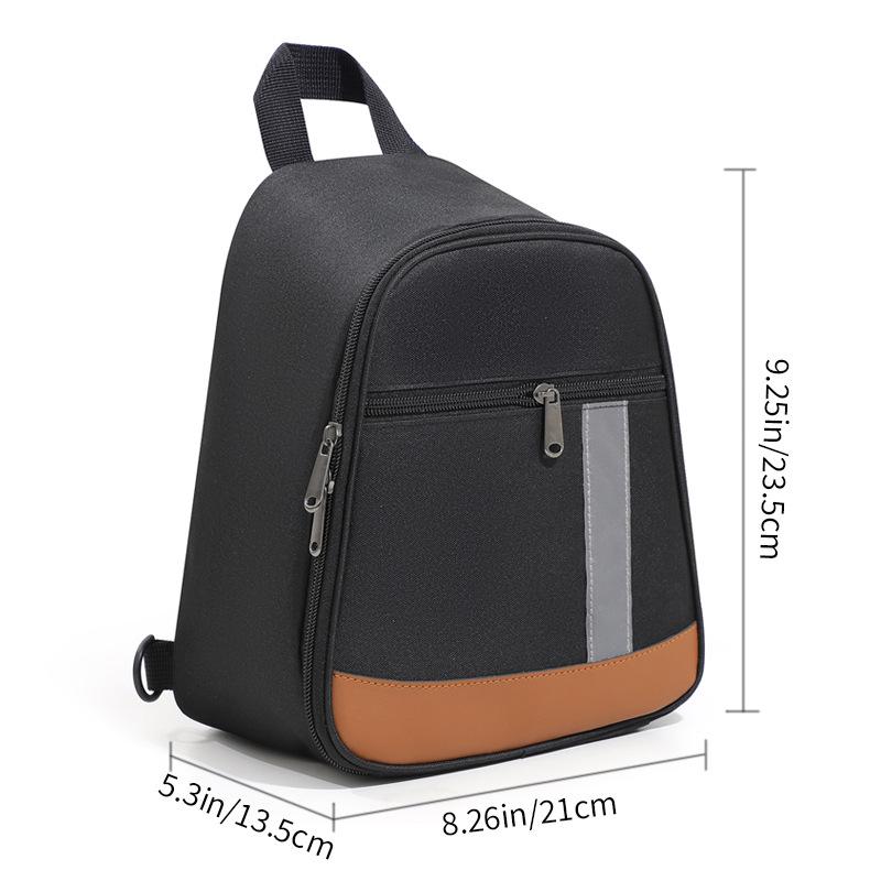 

Large Capacity Insulated Oxford Cloth Lunch Bag for Cycling and Office чёрный