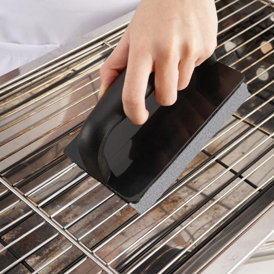 5 Pcs/Set BBQ Cleaning Bricks with Heat Resistant Handle Hard Wear-resistant Grill Scrubbing Stone Flat Top BBQ Swmming Pool Sink Cleaning Pumice