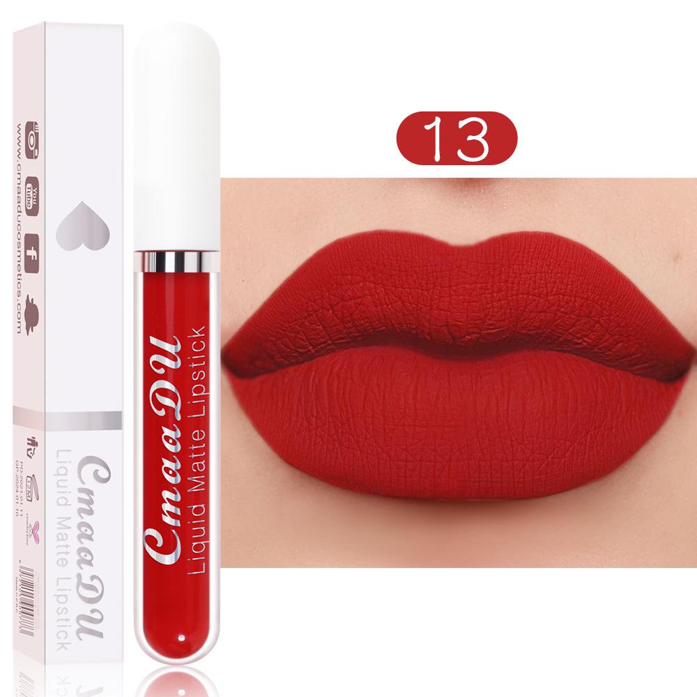 CmaaDu 18-Color Matte Waterproof Long-lasting Lip Gloss