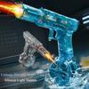 Pistol cu Apă Electric cu Foc Rapid cu Lumini LED Acțiune de Recul Jucărie de Joacă cu Apă de Vară în Aer Liber Plajă Piscină Pistolar Jucărie Jucărie Copii Pistol Cadou