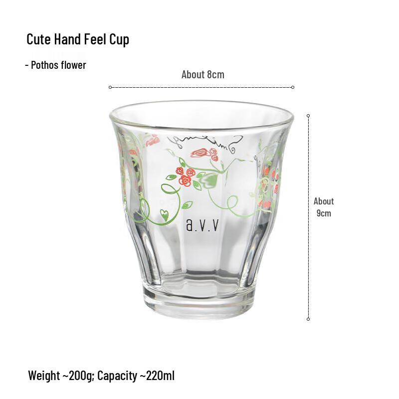 

OLOEY Modern Glass Juice Cup with Strap