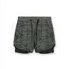 Wings Men's Quick-Dry Double-Layer Sports Shorts for Running, Marathon, Basketball, and Outdoor Fitness