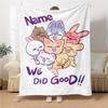 Custom Name Colorful Animal Friends Party Blanket For Couch Bed Plush Cozy Fuzzy Blanket Super Soft Warm Blankets For Fall And Winter 091642