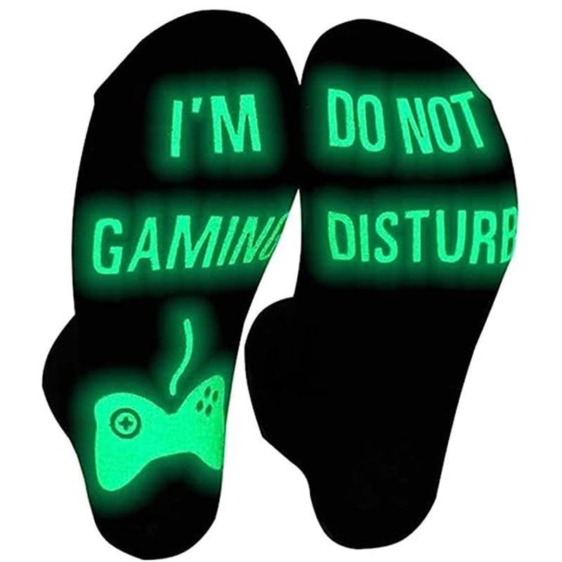 

Новинка для мужчин, резиновые нескользящие носки с игровой графикой в виде алфавита, дышащие, удобные, среднего слоя, носки для повседневной носки, подарок на 18-летие мальчикам разноцветный