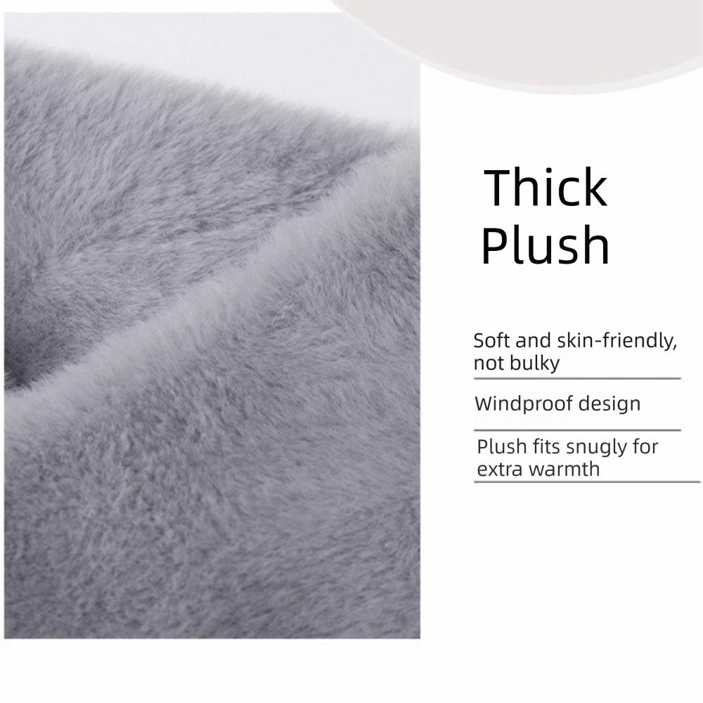 Solid Color Neck Scarf Plush Neckerchief Wrap Winter Warm Faux Rabbit Fur Scarf  Autumn Winter