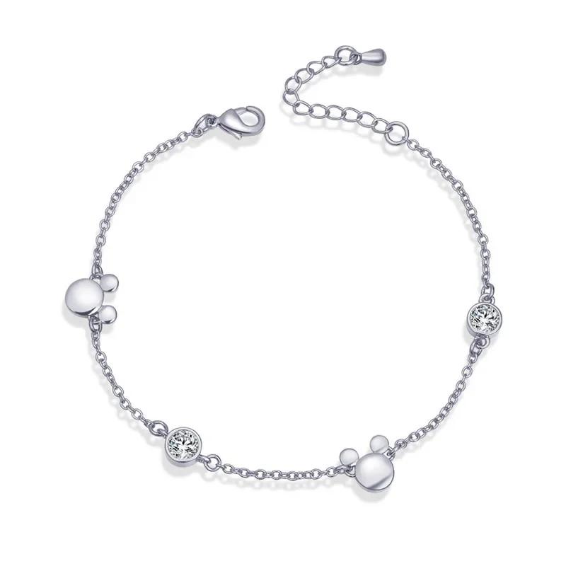 Fashion Disney Anime Figure Mickey Mouse Bracelets for Girls Jewelry Cartoon Mickey Minnie Bracelet Kids Birthday Gift