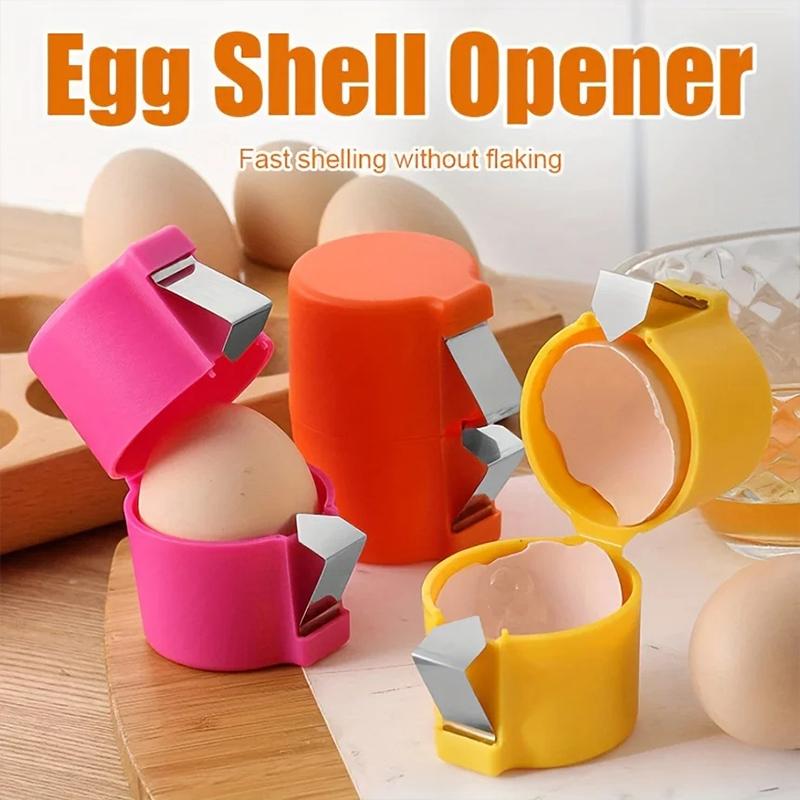 Yellow Kitchen Egg Shell Opener Portable Egg Opening Machine Quick Egg Beater Kitchen Egg Sheller