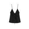 Summer New Product Women's Clothes Minimalist Breasted Decoration V Neck Sleeveless Bows Drape Strap Tops 3744117