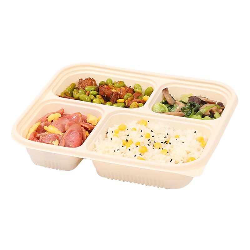 Eco-Friendly Corn Starch 5-Compartment Meal Prep Containers