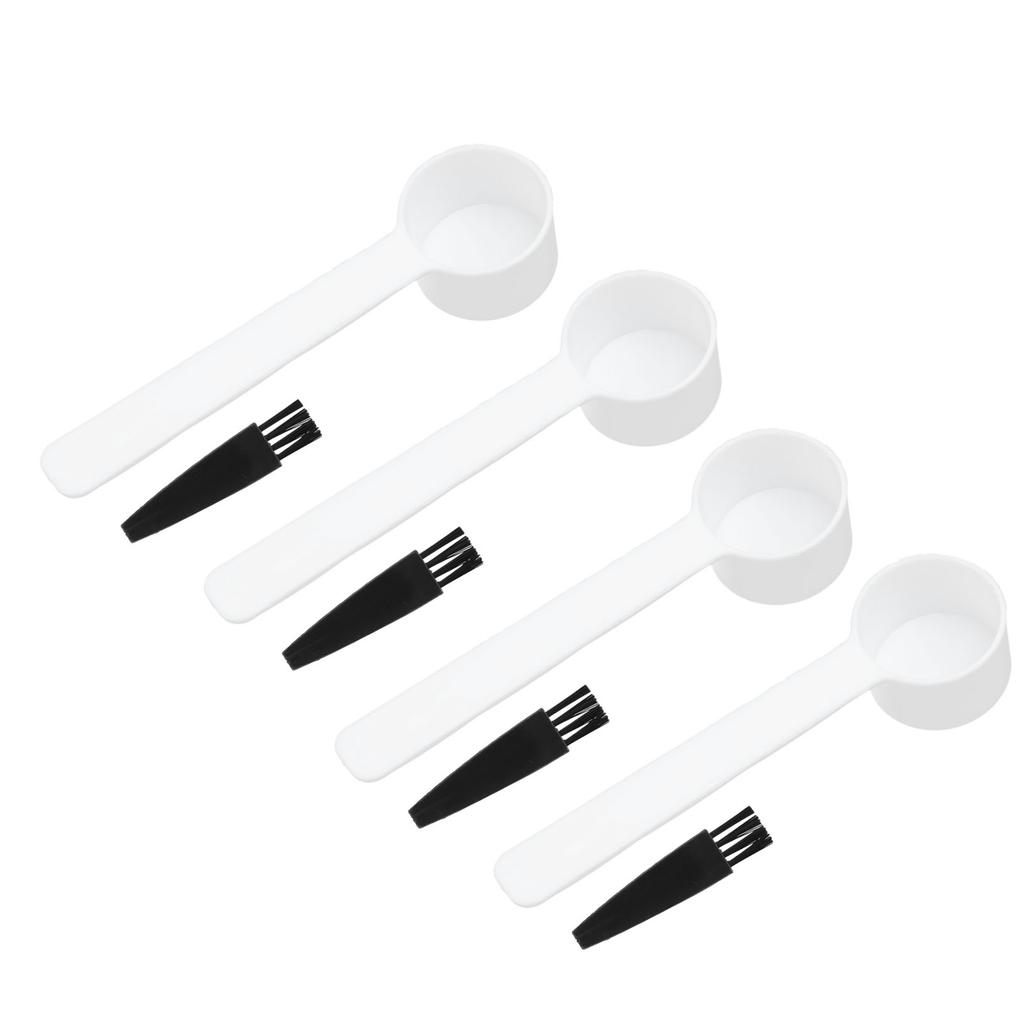 100Set Reusable 4g Coffee Measuring Spoon Brush Kit Coffee Making Accessory for Home Office Use