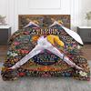"Muscular Fighter with Snake Design Bedding Set (1 Duvet Cover, 2 Pillowcases, Duvet Not Included)"