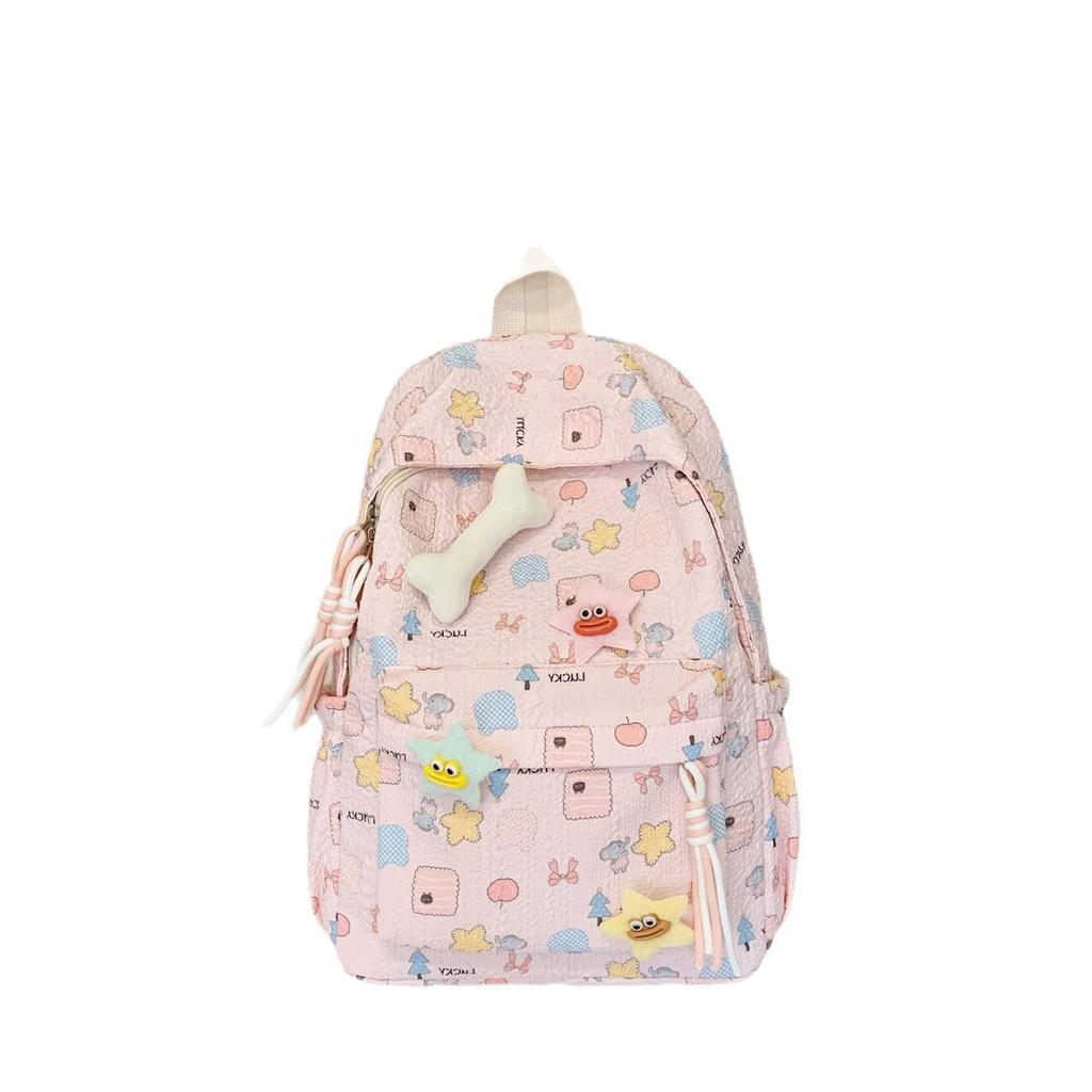 Korean Cute Cartoon Schoolbag for Teens - Large Capacity Backpack for Girls