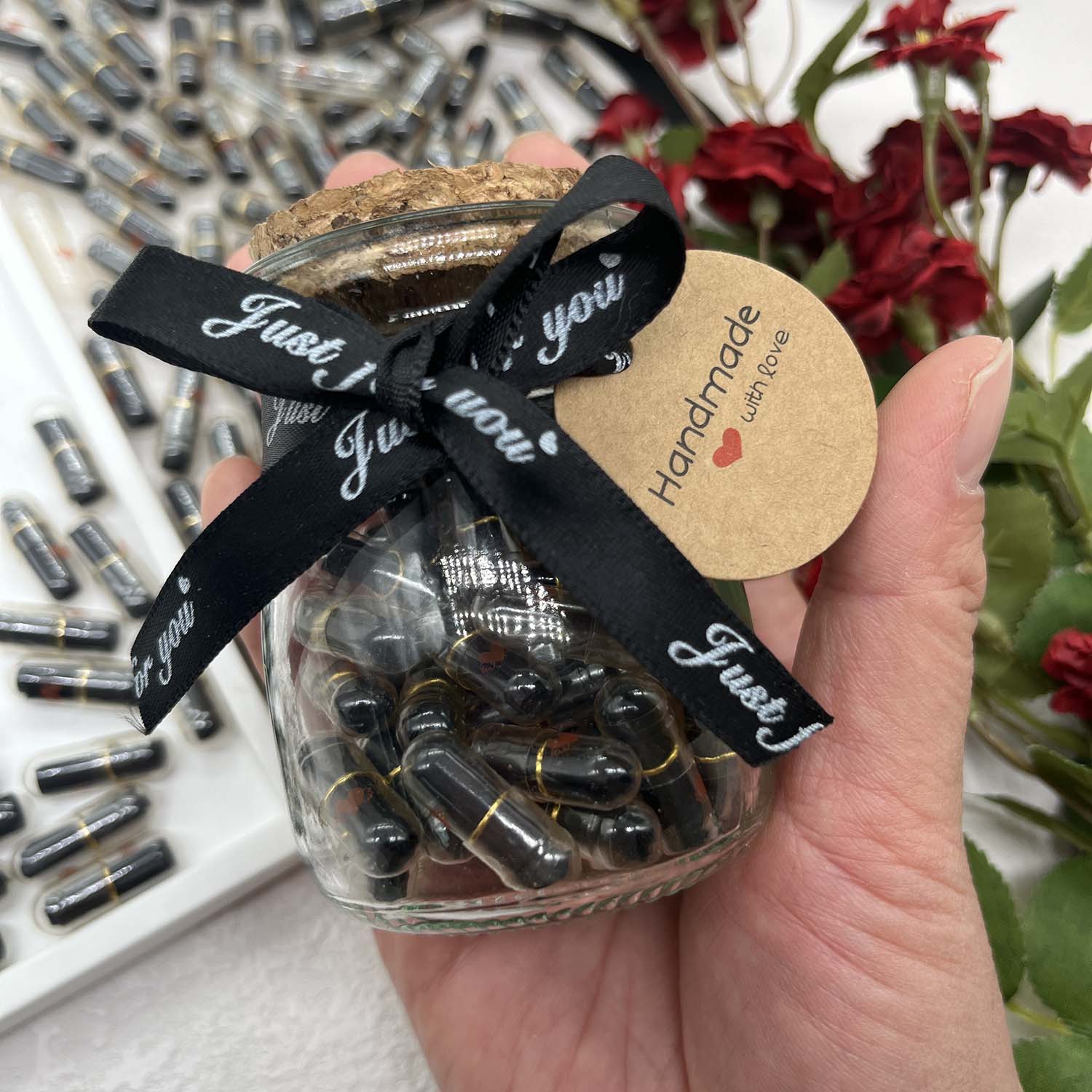 

Message Capsules Love Pill with bottle Roll Paper Blank Notes Wish Bottle Capsule Wedding Favour Party Valentine Gift party NONE