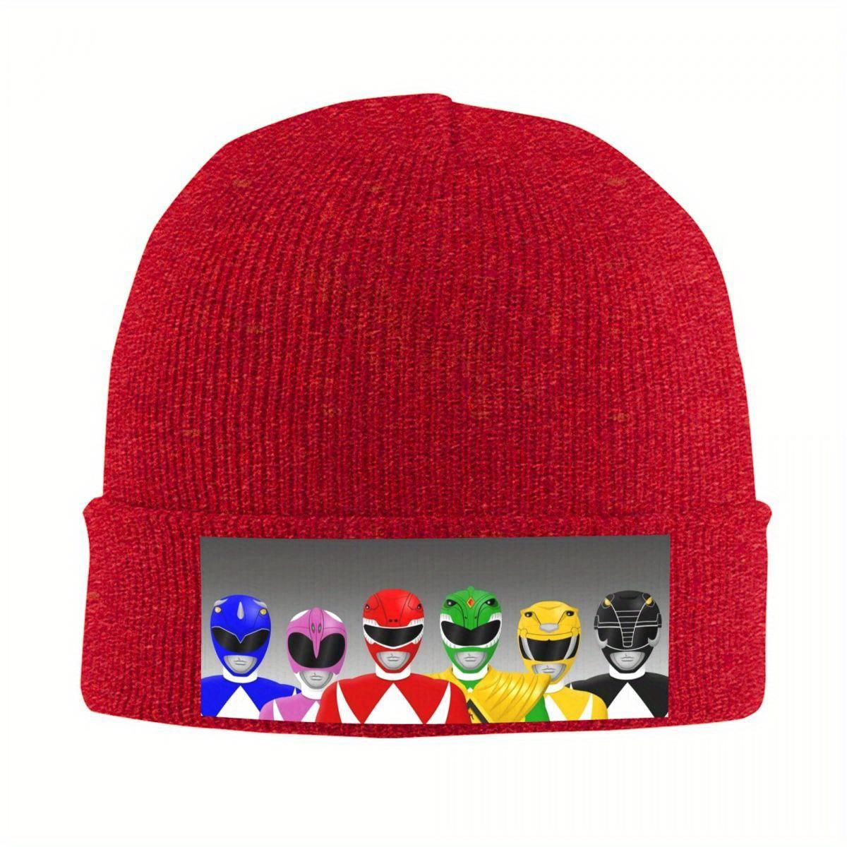 Могучие Рейнджеры Морфина Теплая Вязаная Шапка Модная Шапка-Боннет Осень Зима Уличные Шапки-Бини для Мужчин Женщин Взрослых
