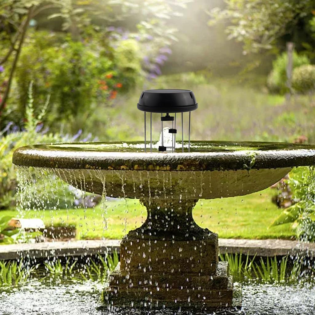 Solar Powered Garden Pond Water Wiggler Agitator and Mixer for Bird Baths Enhances Water Ripples and Attracts Wildlife