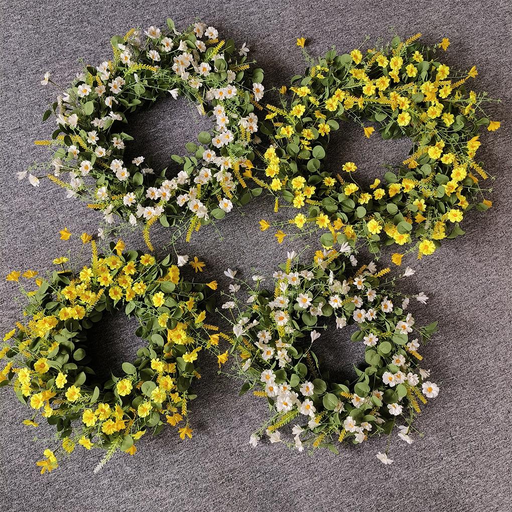 ABS Vibrant Front Door Wreath For Spring Wildflowers In Full Bloom Wedding Wreaths For Front Door